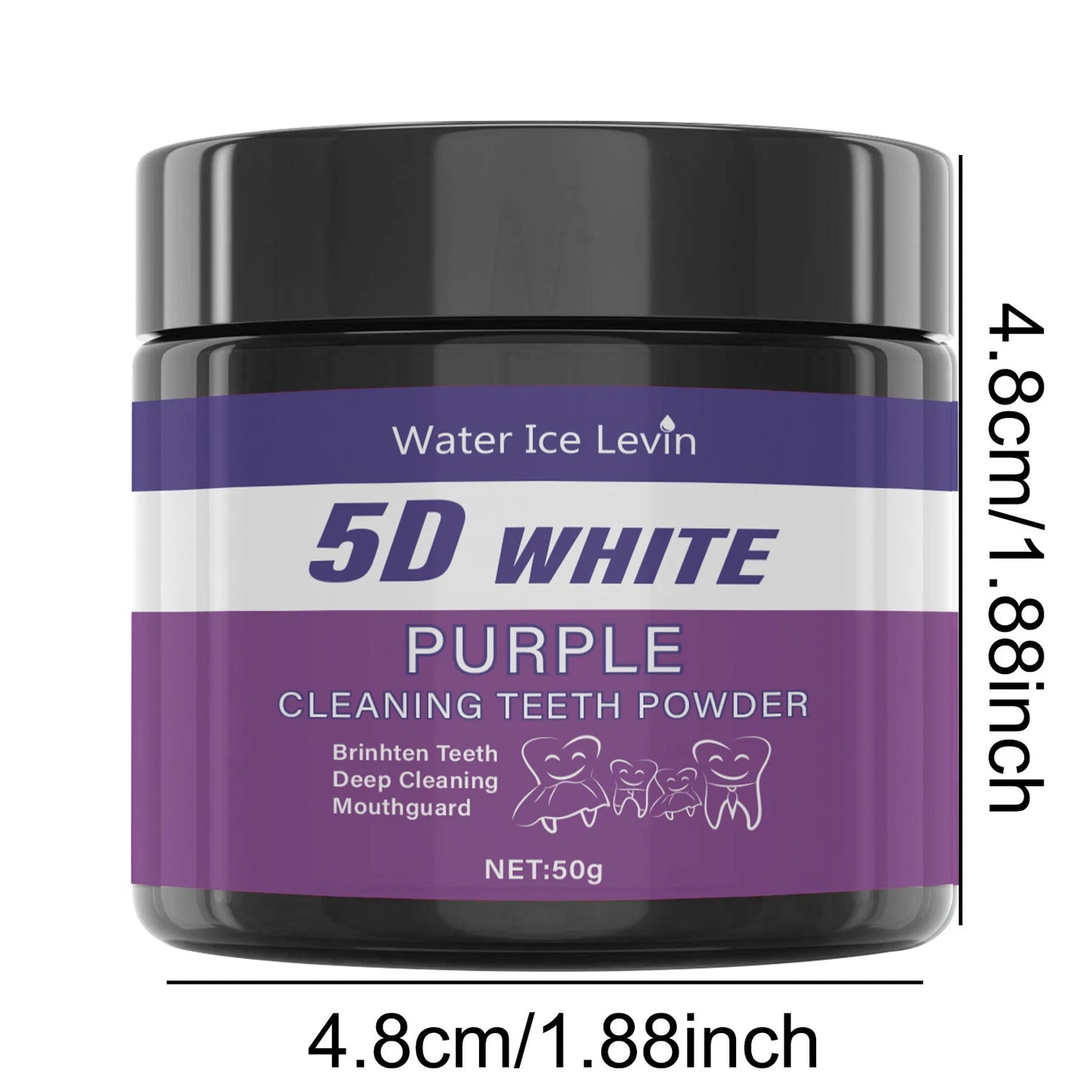 Purple Teeth Whitening Powder - Visible Results in 5 Days