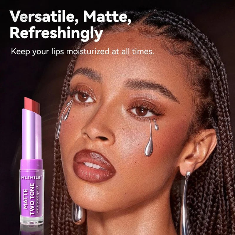 Rose Pink Gradient Lipstick - Waterproof Matte Collection