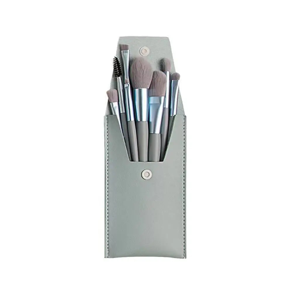 8-Piece Makeup Brush Set with Travel Bag