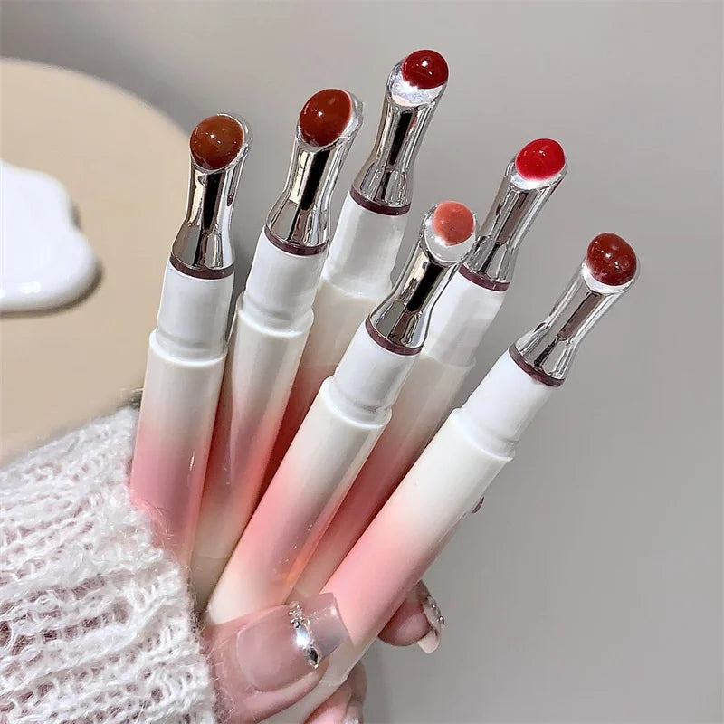 Mirror Watery Lip Gloss - Moisturizing Jelly Lip Tint with Iron Brush