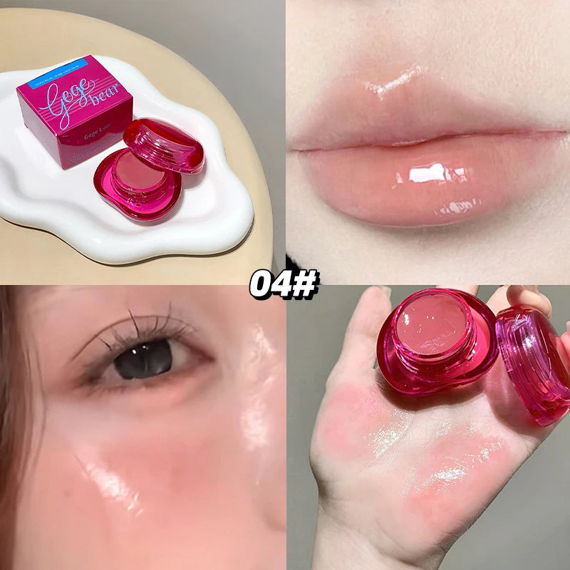 Gege Bear Gel Cream Blush & Lipstick - Dual-Purpose Brightening Moisturizer