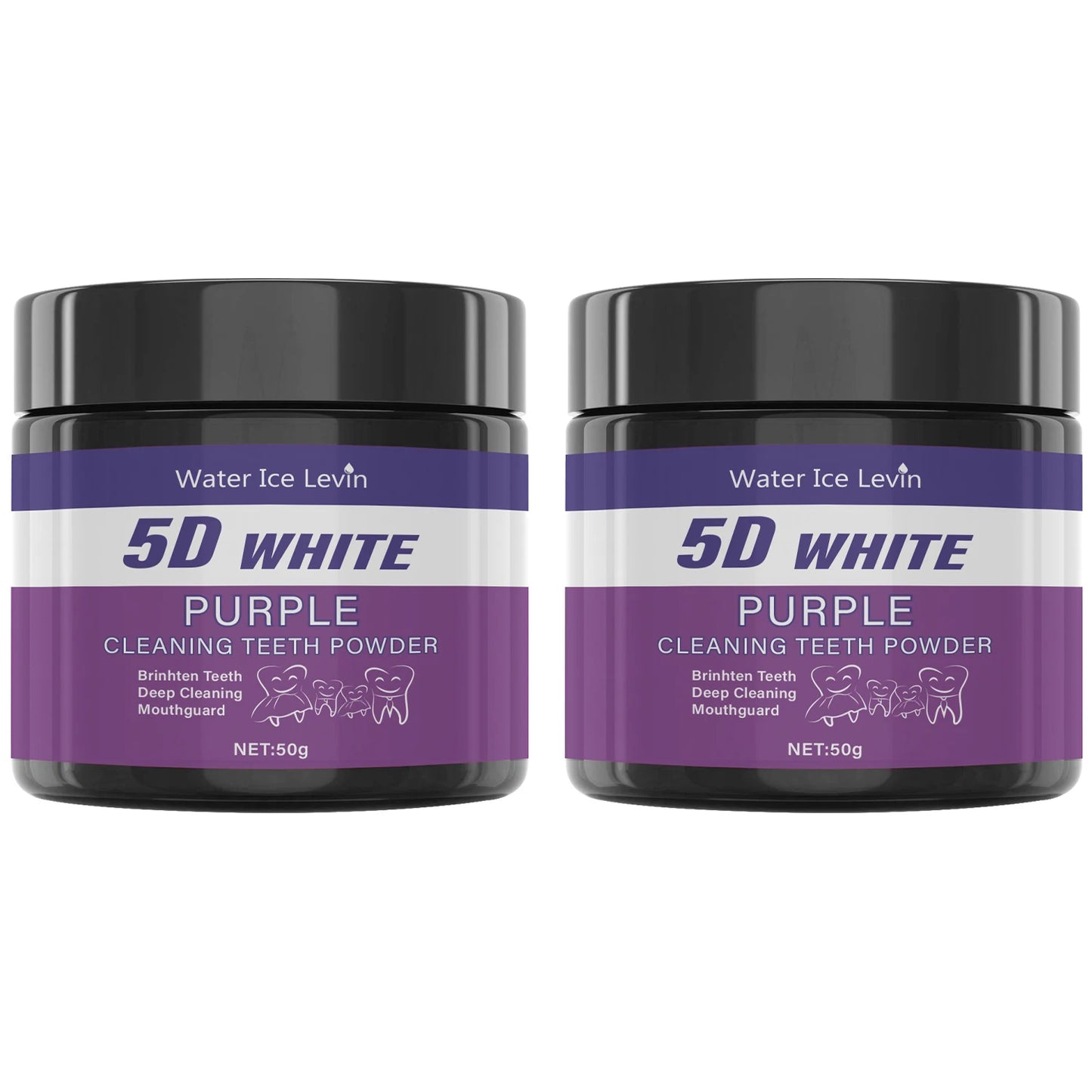 Purple Teeth Whitening Powder - Visible Results in 5 Days