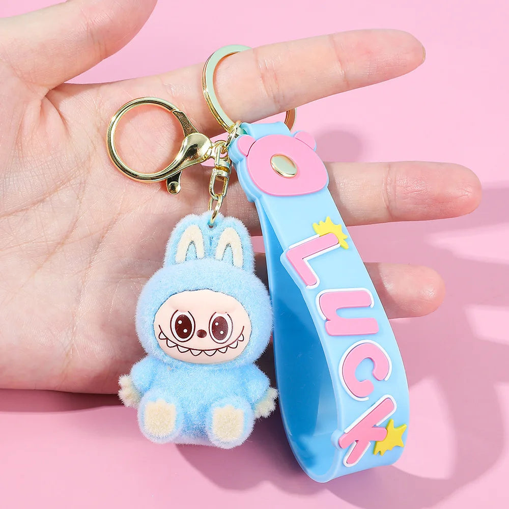 Kawaii Keychain With Bow Car Hanging Pendant Decor Cartoon Backpack Hanging Keychain Charms Keyrings Party Gift For Kid брелок