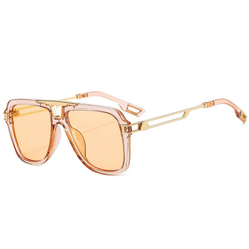SHAUNA Retro Double Bridges Square Sunglasses Women Fashion Brand Designer Gradient Shades UV400 Men Trending Sun Glasses