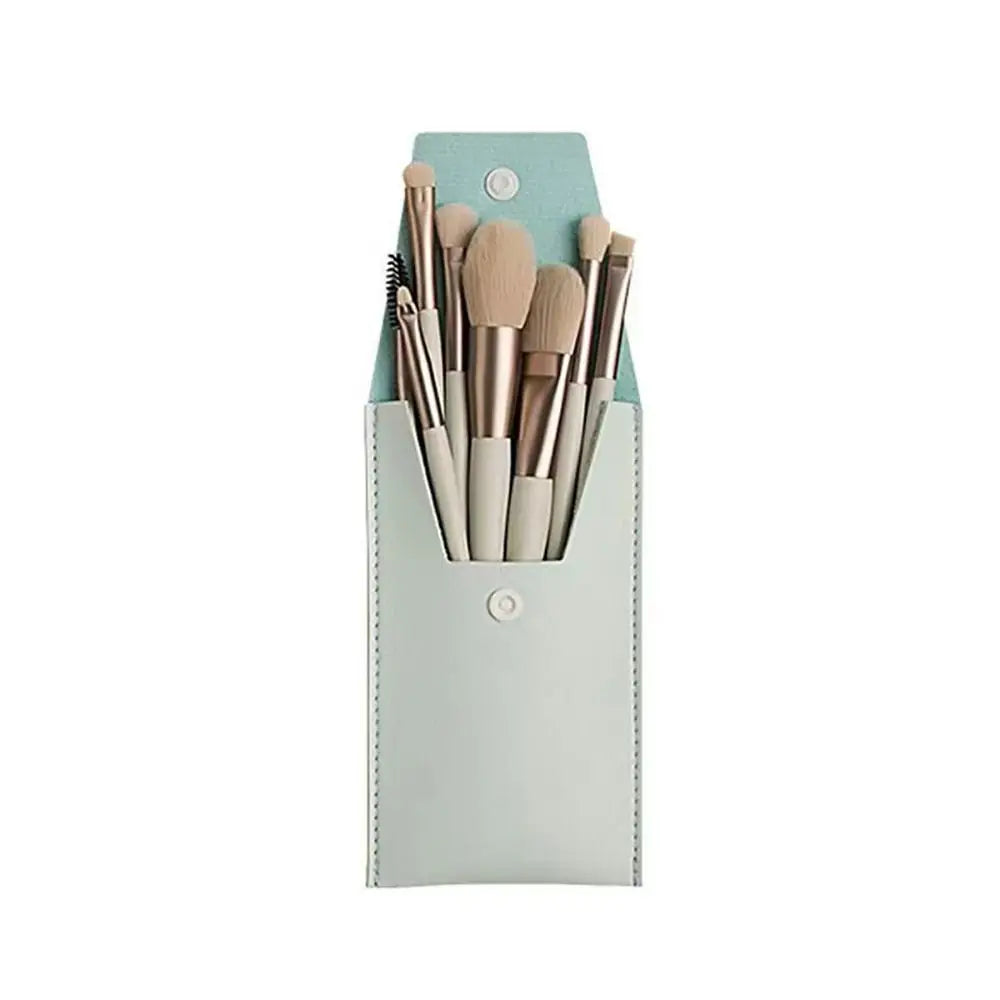 8-Piece Makeup Brush Set with Travel Bag