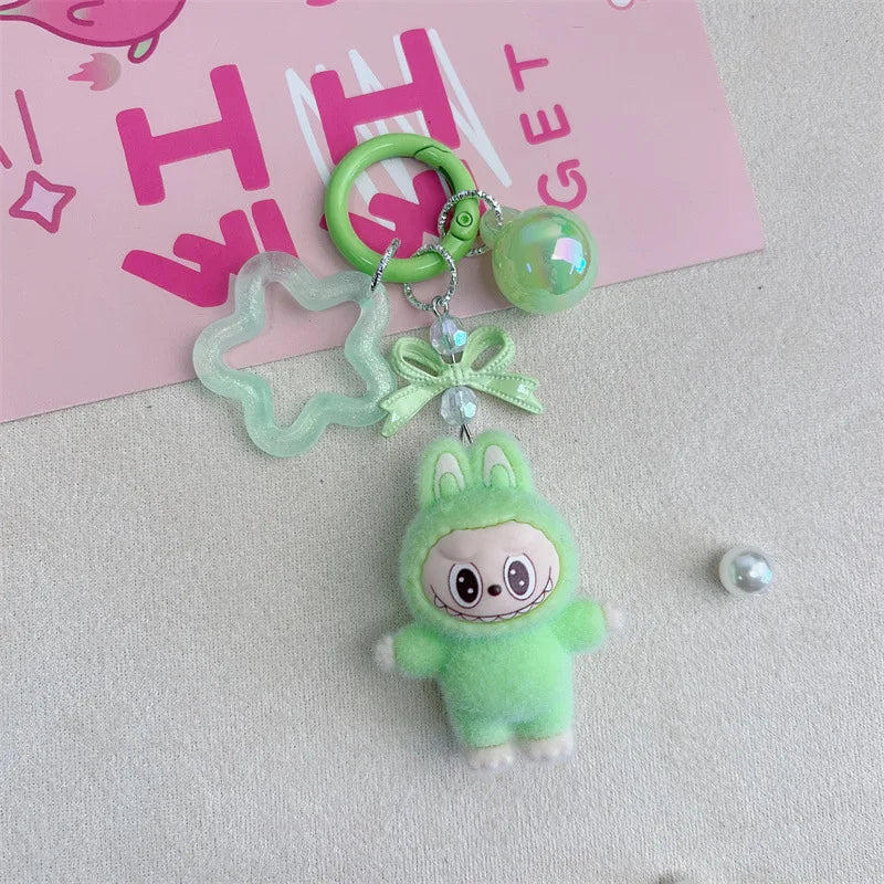 Kawaii Keychain With Bow Car Hanging Pendant Decor Cartoon Backpack Hanging Keychain Charms Keyrings Party Gift For Kid брелок