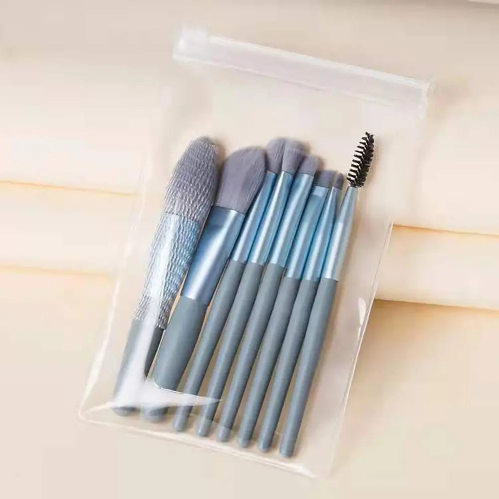8-Piece Makeup Brush Set with Travel Bag