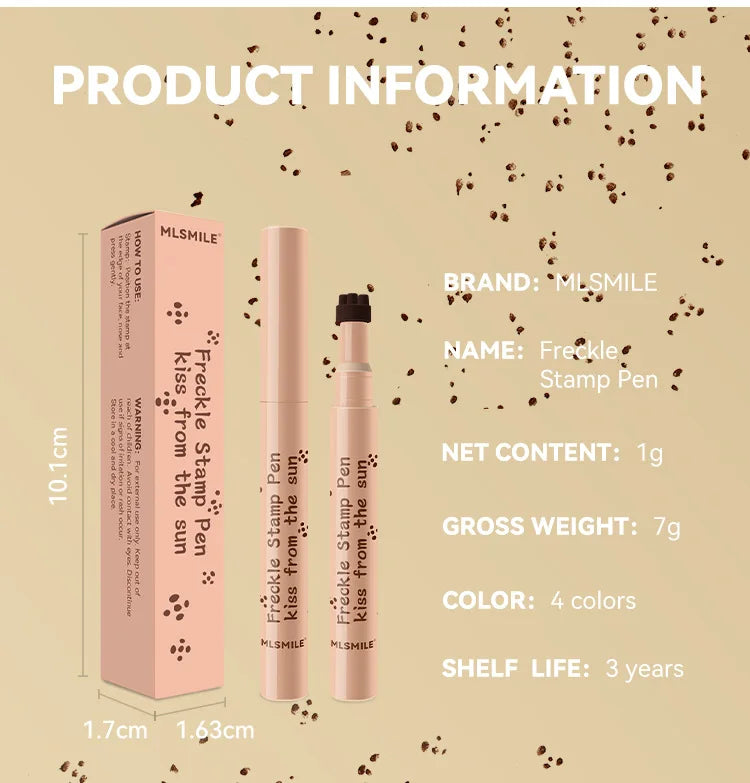 MLSMILE Natural Imitation freckle Pen is not easy to fade long-lasting waterproof quick dry easy to use stamp freckle dot pen