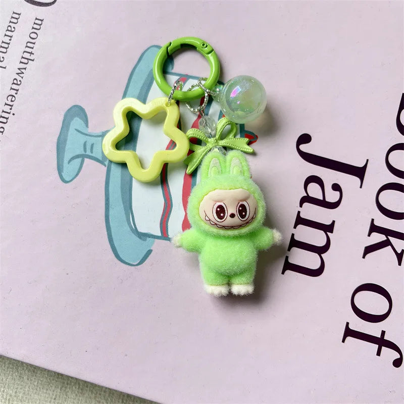 Kawaii Keychain With Bow Car Hanging Pendant Decor Cartoon Backpack Hanging Keychain Charms Keyrings Party Gift For Kid брелок