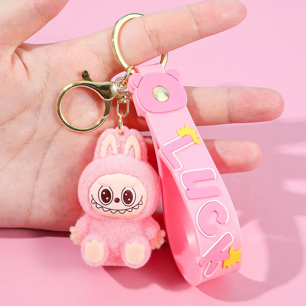 Kawaii Keychain With Bow Car Hanging Pendant Decor Cartoon Backpack Hanging Keychain Charms Keyrings Party Gift For Kid брелок