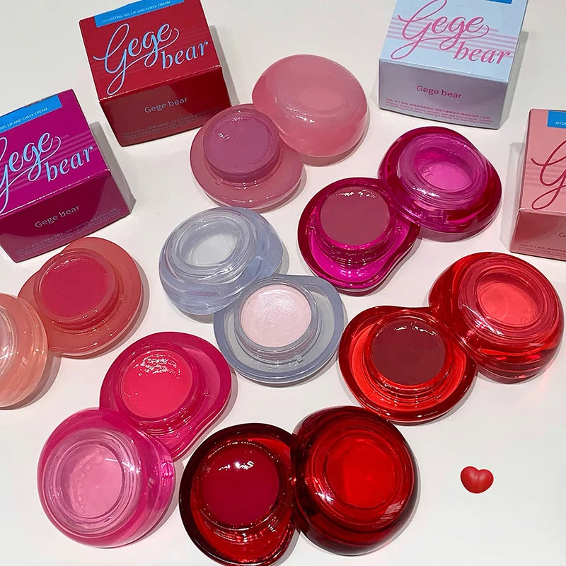 Gege Bear Gel Cream Blush & Lipstick - Dual-Purpose Brightening Moisturizer