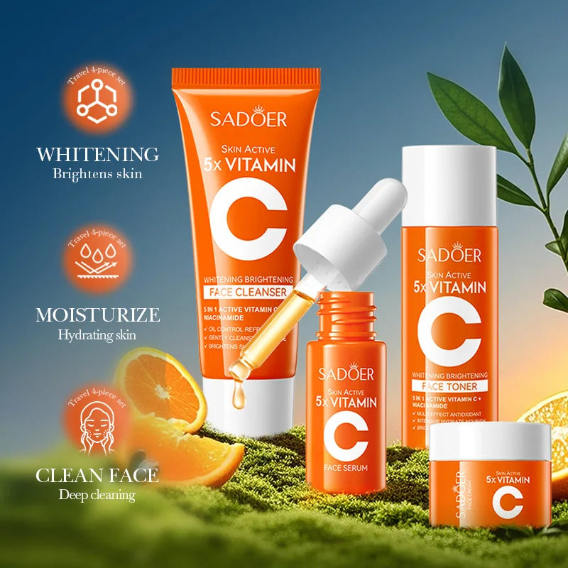 Vitamin C Travel Skin Care Set - 5-Piece Kit