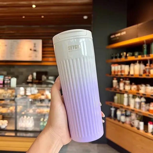 Stainless Steel Thermal Coffee Bottle 400/500ml - Leak-proof Travel Mug