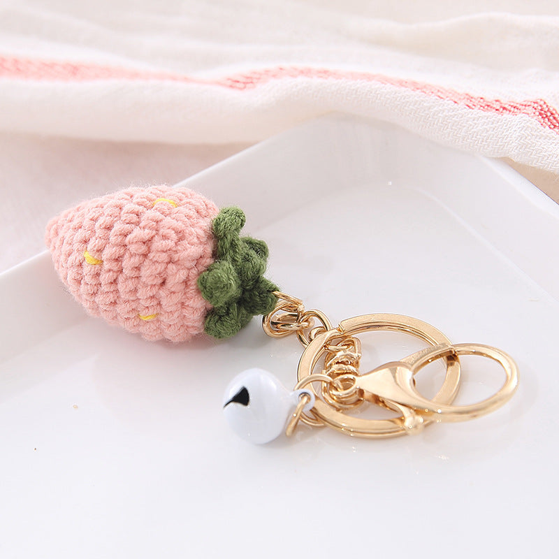 Creative Wool Ball Keychain - Soft Fruit-Inspired Pendant Chain