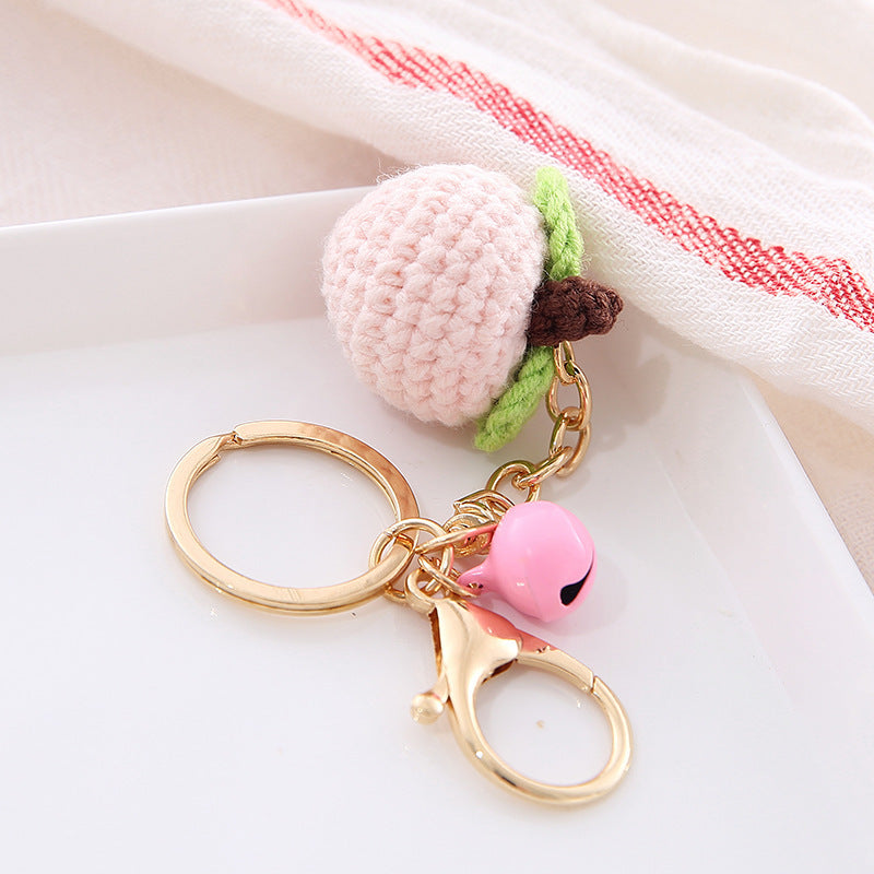 Creative Wool Ball Keychain - Soft Fruit-Inspired Pendant Chain