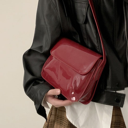 Fashionable Glossy Red Bag For Women