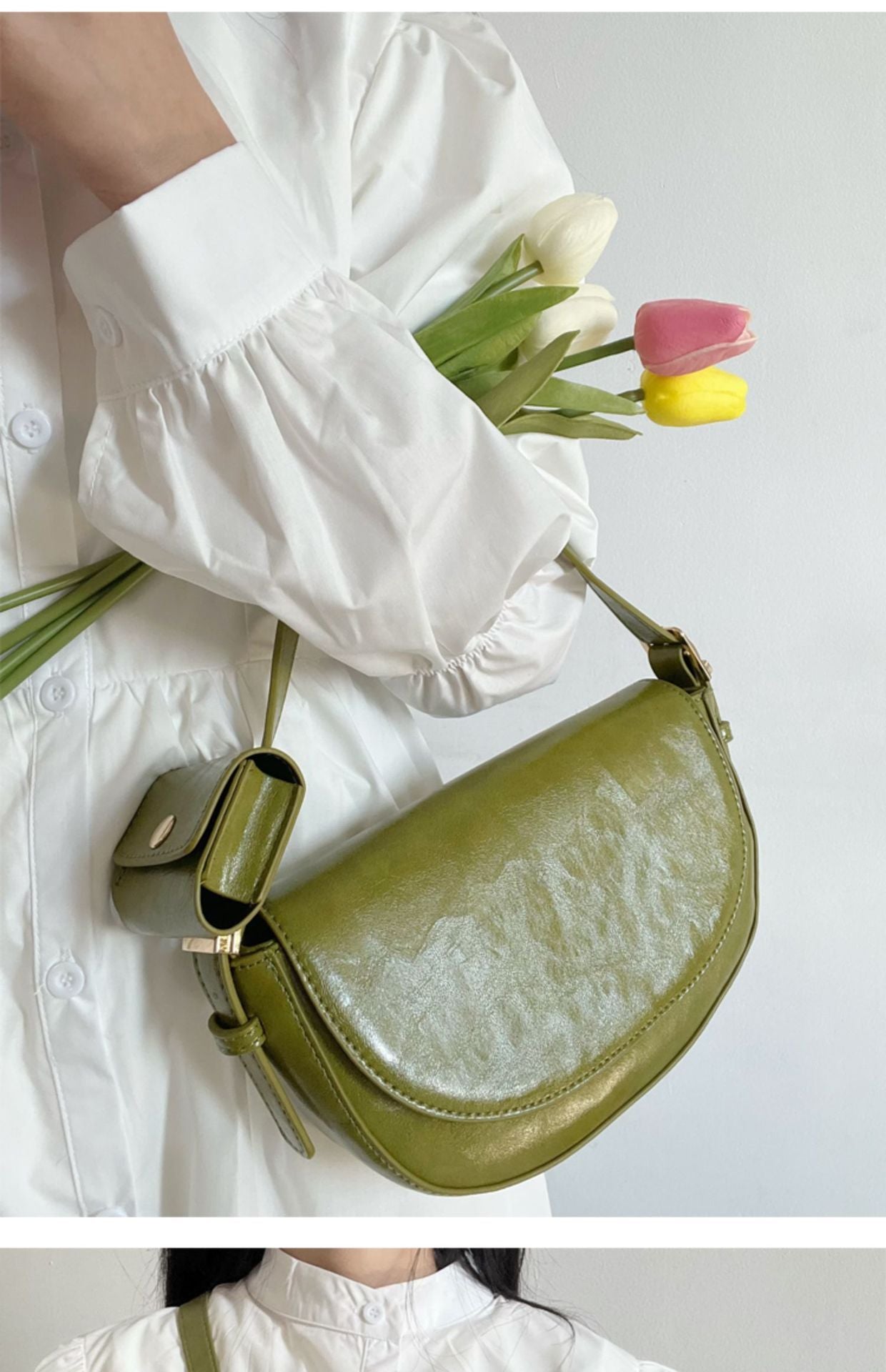 Women's Portable Crossbody Saddle Bag - One-Shoulder Urban Style