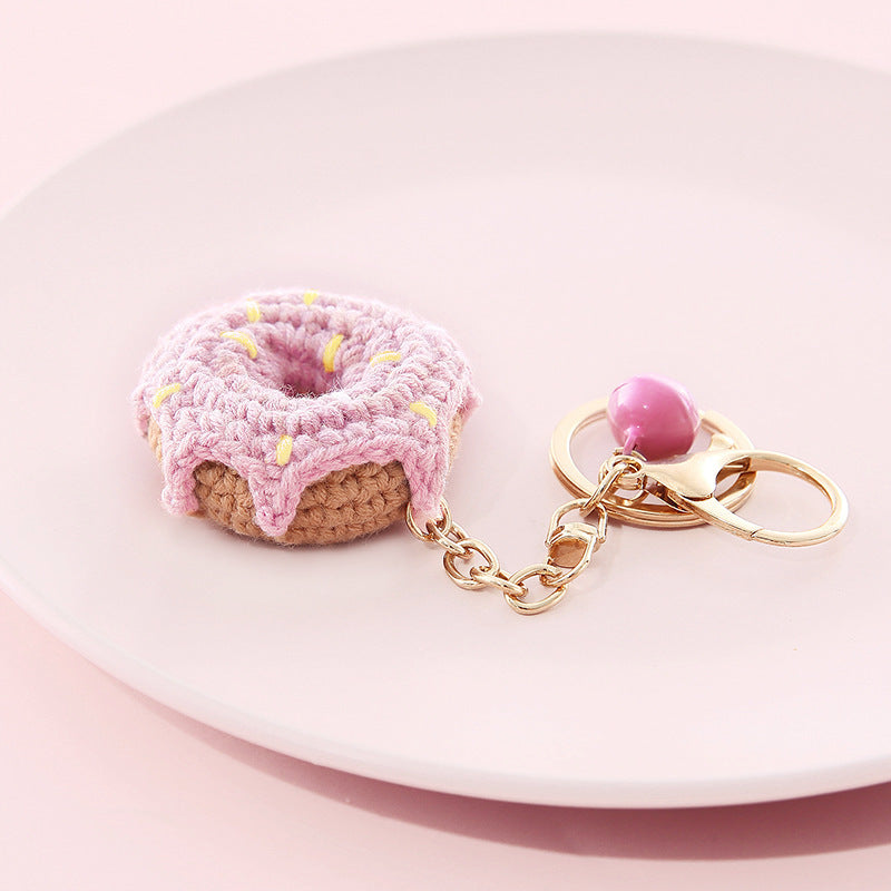 Creative Wool Ball Keychain - Soft Fruit-Inspired Pendant Chain