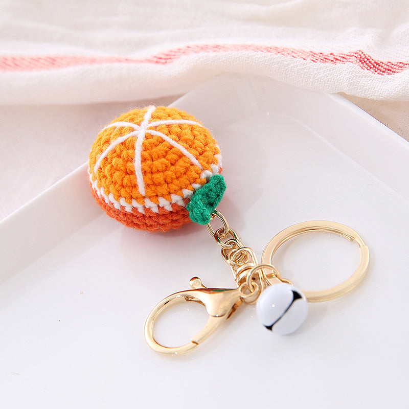 Creative Wool Ball Keychain - Soft Fruit-Inspired Pendant Chain