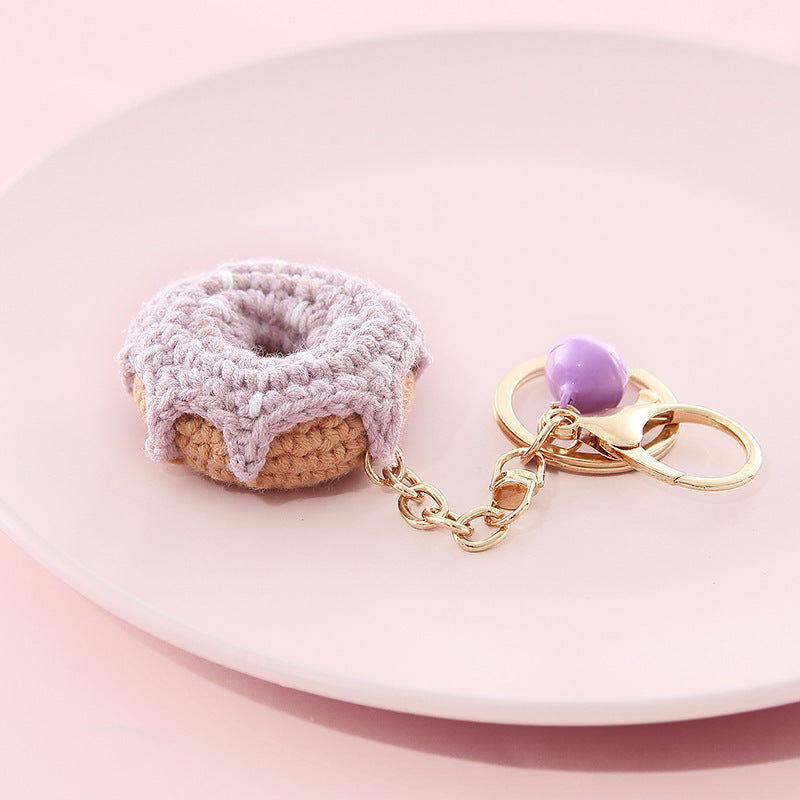 Creative Wool Ball Keychain - Soft Fruit-Inspired Pendant Chain