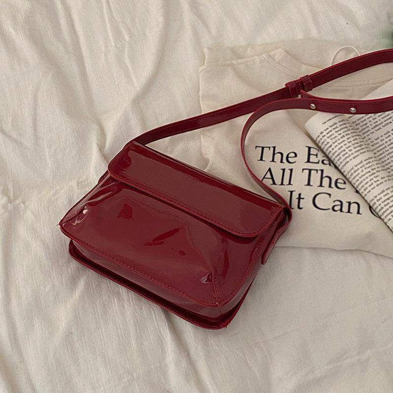 Fashionable Glossy Red Bag For Women