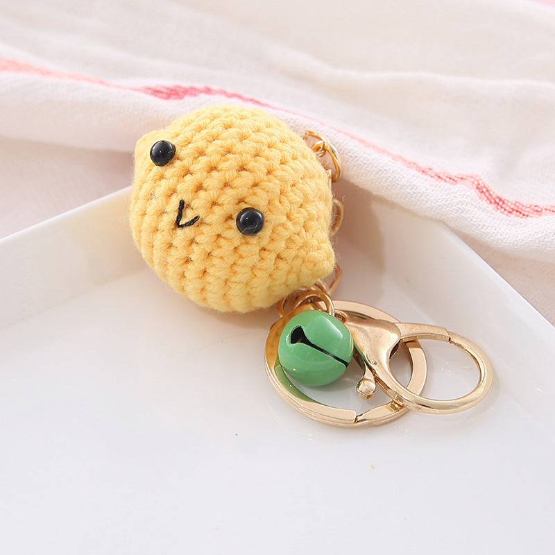 Creative Wool Ball Keychain - Soft Fruit-Inspired Pendant Chain