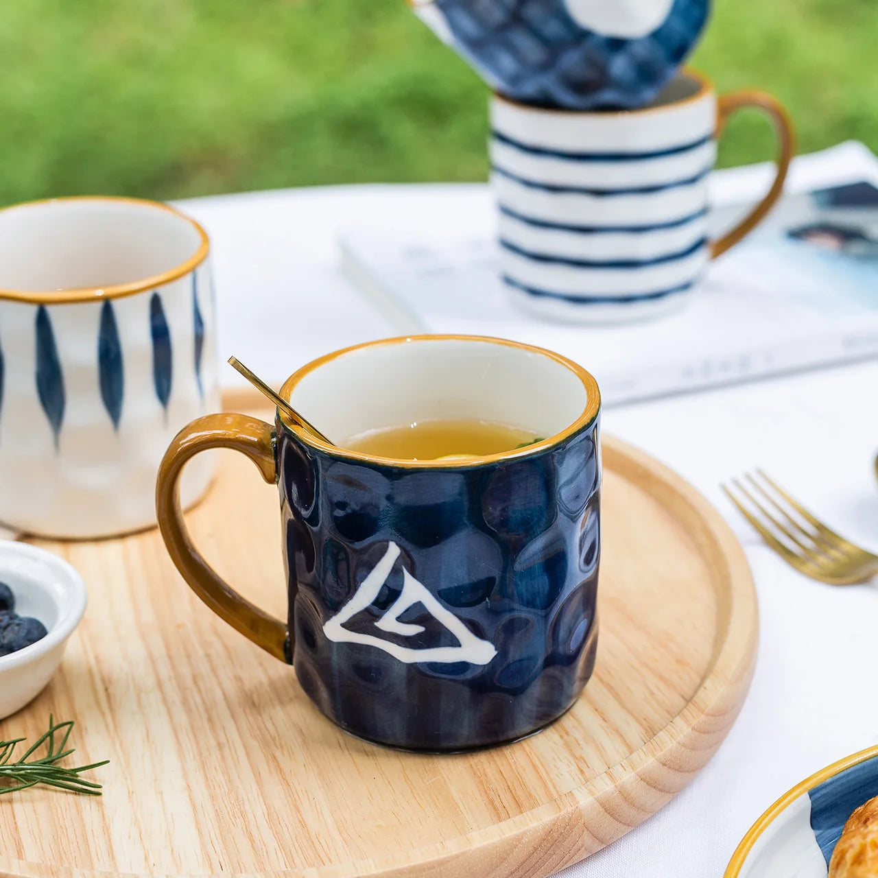 400ml Japanese Ceramic Coffee Mug - Bumpy Surface Heat-Resistant Cup