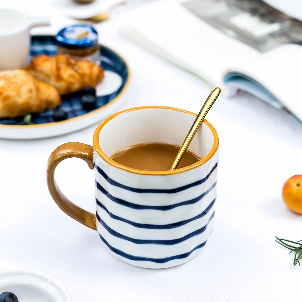 400ml Japanese Ceramic Coffee Mug - Bumpy Surface Heat-Resistant Cup