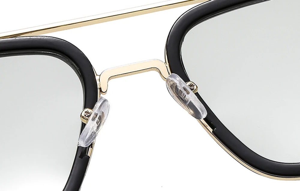 VIVIBEE Square Photochromic Glasses Men Anti Blue Light Blocking Eyeglasses Computer Ray Retro Square Metal Women Eyewear