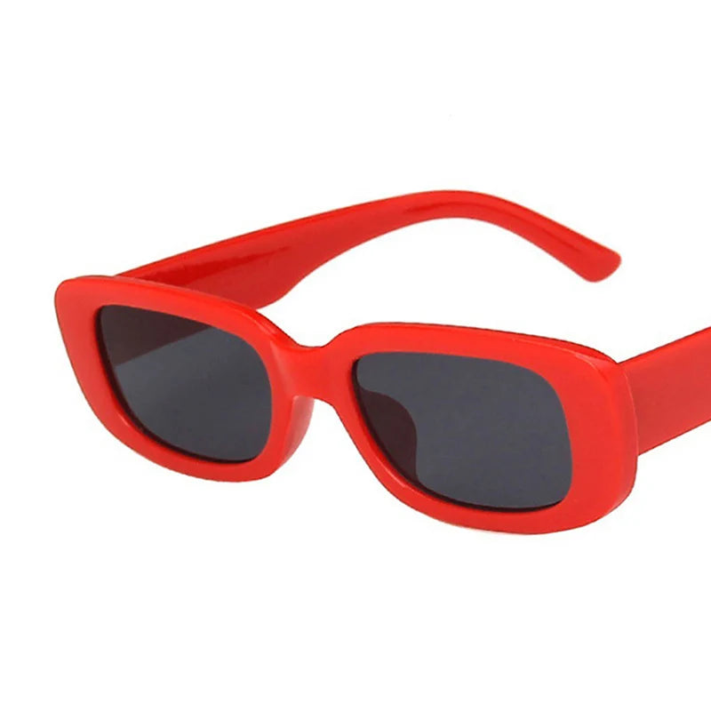 Fashion Black Square Sunglasses Woman Luxury Brand Small Rectangle Sun Glasses Female Gradient Clear Mirror Oculos De Sol