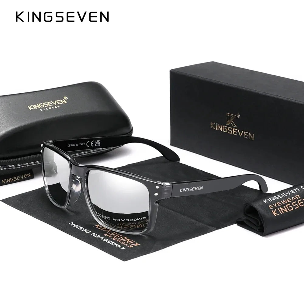 KINGSEVEN Rectangle Retro TR90 Polarized Sunglasses Women Men Cycling UV400 Climbing Glasses Anti-glare Outdoor Sports Eyewear