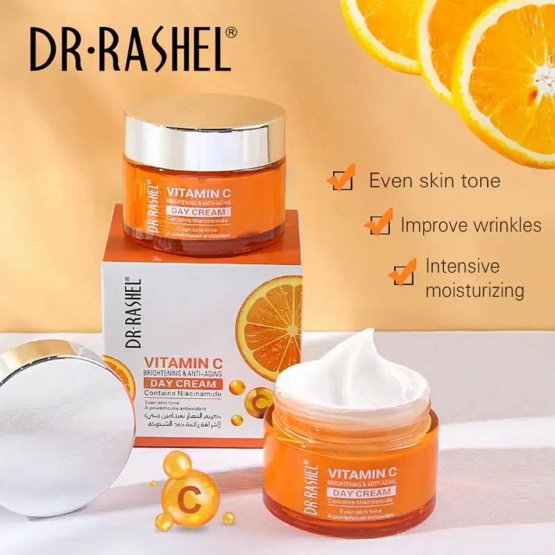DR.RASHEL Vitamin C Brightening Face Cream - Anti-Aging Day & Night Moisturizer