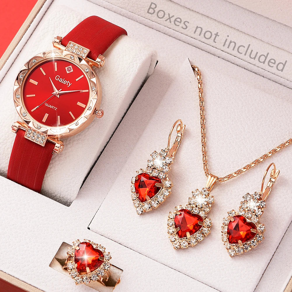 Women's Watch Set - 5pcs Luxury Rhinestone Quartz Watches