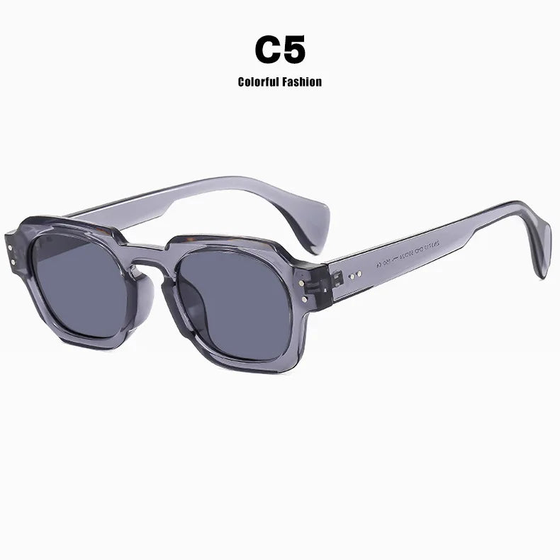 2025 Fashion Small Square Rivets Sunglasses Women Thick Frame Travel Sun Glasses Men's Ladies Sun Shades UV400 Unisex Eyewears
