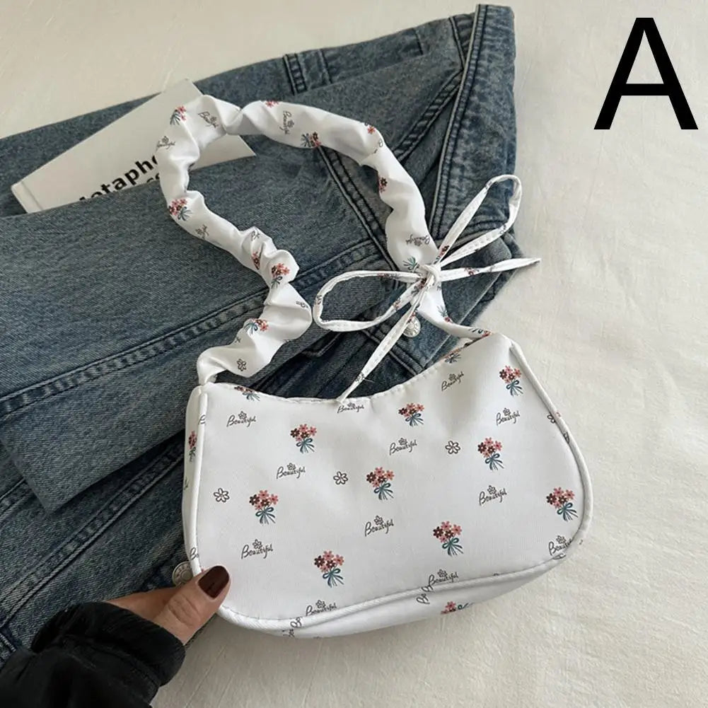 New Sweet Corduroy Tote Bag Trendy Gentle Zipper Underarm Bag Large Capacity Women Girl Y2k Strawberry Shoulder Bag