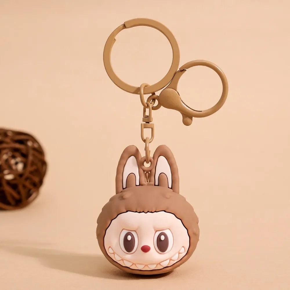 Cute Cartoon Wooden Horse Keychain - Student Backpack Pendant