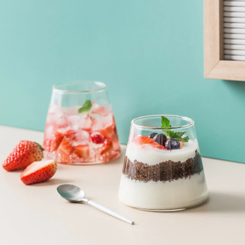 Creative Glass Glass Household High Borosilicate Whiskey Glass Single Layer Transparent Glass Juice Drink Cup Drinking Cup
