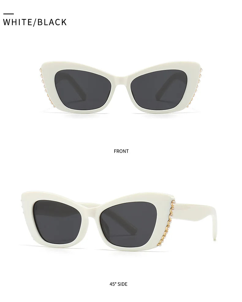 Sexy Ladies Cat Eye Sunglasses Women For Men Trend Luxury Brand Designer Sun Glasses Fashion Vintage Punk Travel Big Shade UV400