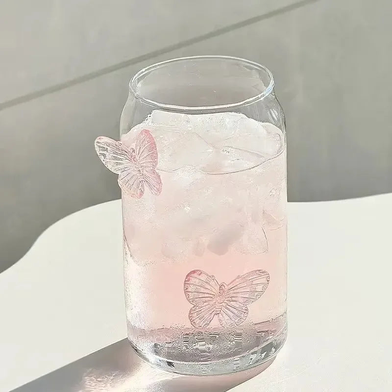 Bow Shaped Glass Water Cup - Cute Milk Coffee Cup