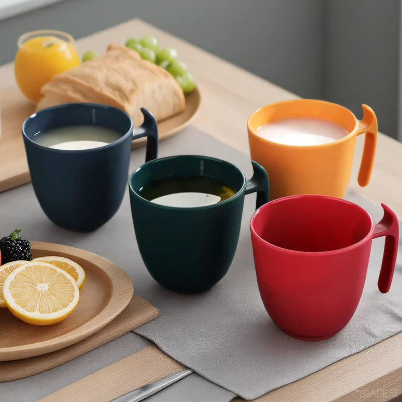 Milk coffee cup, plastic breakfast teacup, couple ins high-value mug, drinking cup wholesale logo