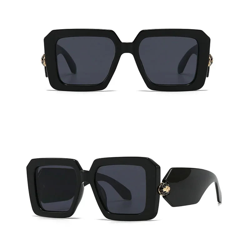New Oversized Square Sunglasses Women For Female Luxury Brand Designer Vintage Sun Glasses Popular Punk Elegant Sexy Lady Shades