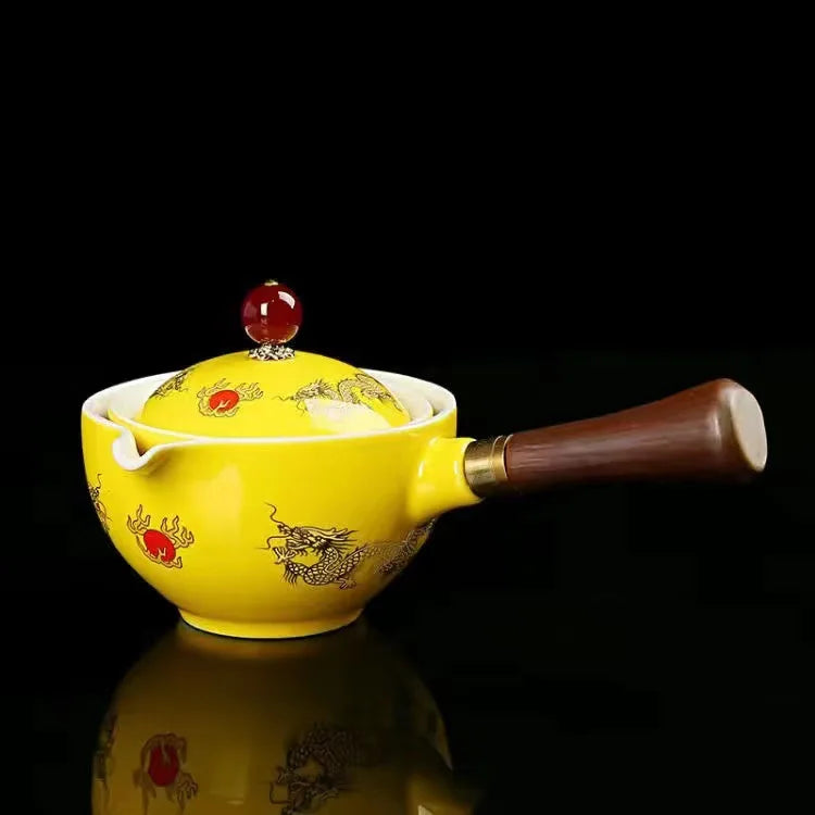 Automatic Rotating Ceramic Teapot - Kung Fu Tea Set