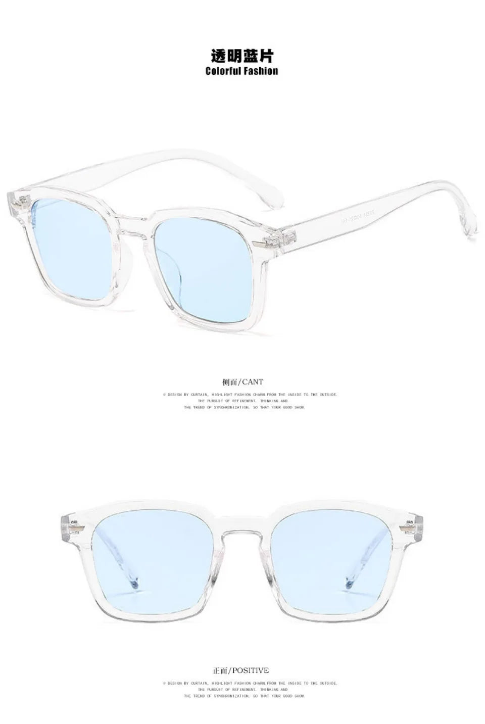 New Retro Vintage Square Frame Sunglasses for Women Men Unisex Transparent Outdoor Sports Ridding Black Sunglasses Eyewear UV400