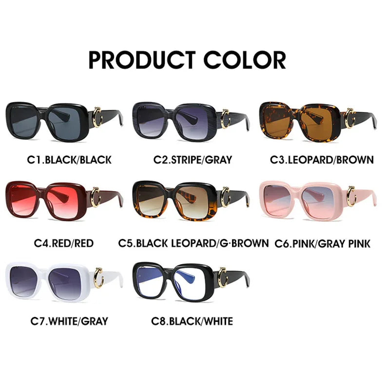 Big Frame Luxury Brand Designer Vintage Square Sunglasses Women For Men Sun Glasses Punk Classic Outdoor Gold Leopard Shades