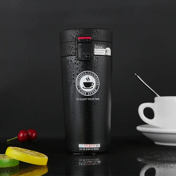 380ML Thermal Mug Double Wall 304 Stainless Steel Coffee Cup Vacuum Flask Thermos Water Bottle Tea Coffee Leak-proof Thermos Mug