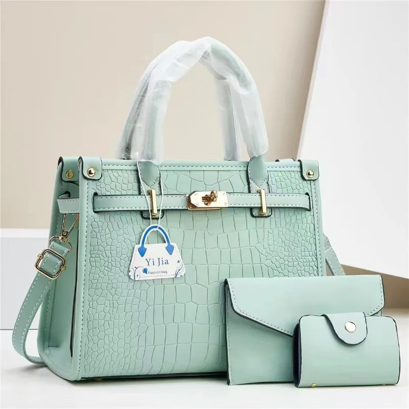 2025 Women's 3-Piece Tote Bag Set - Large Capacity Casual Handbag Collection