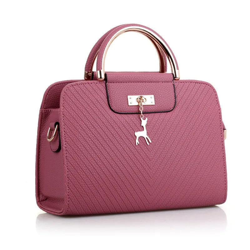 Korean Fashion Leather Handbag 2025 - Small Square Crossbody Bag