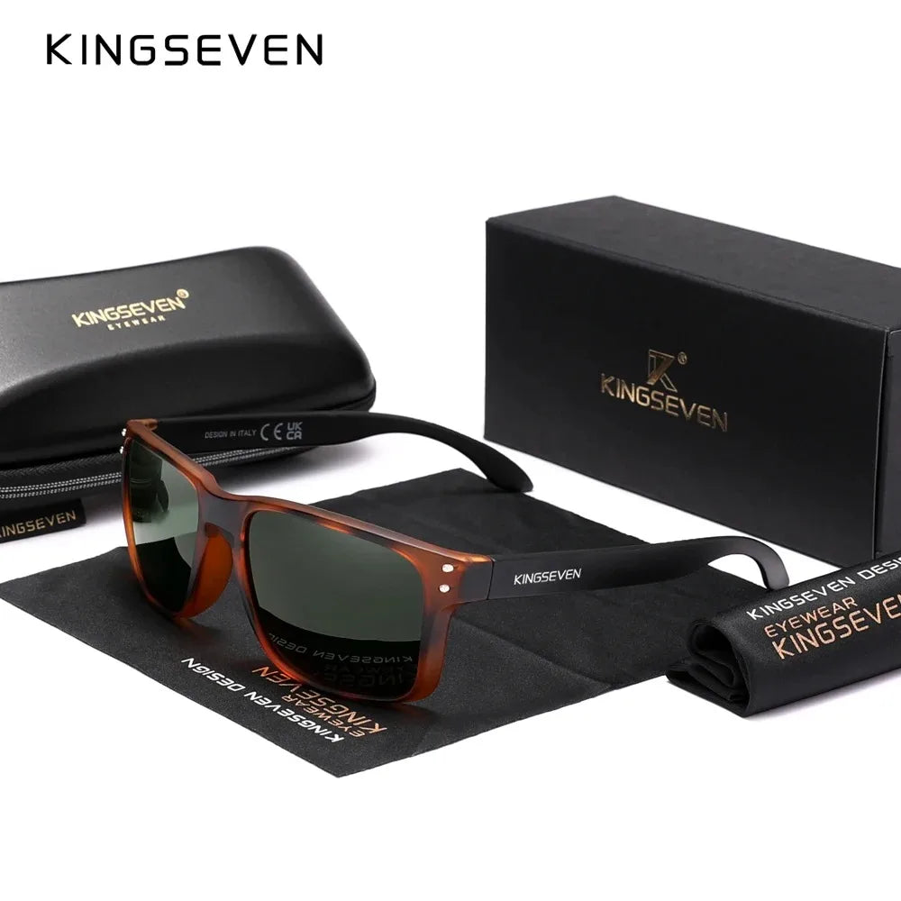 KINGSEVEN Rectangle Retro TR90 Polarized Sunglasses Women Men Cycling UV400 Climbing Glasses Anti-glare Outdoor Sports Eyewear