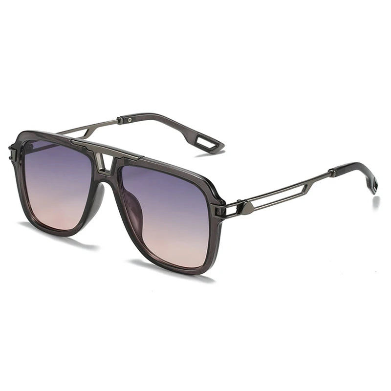 SHAUNA Retro Double Bridges Square Sunglasses Women Fashion Brand Designer Gradient Shades UV400 Men Trending Sun Glasses
