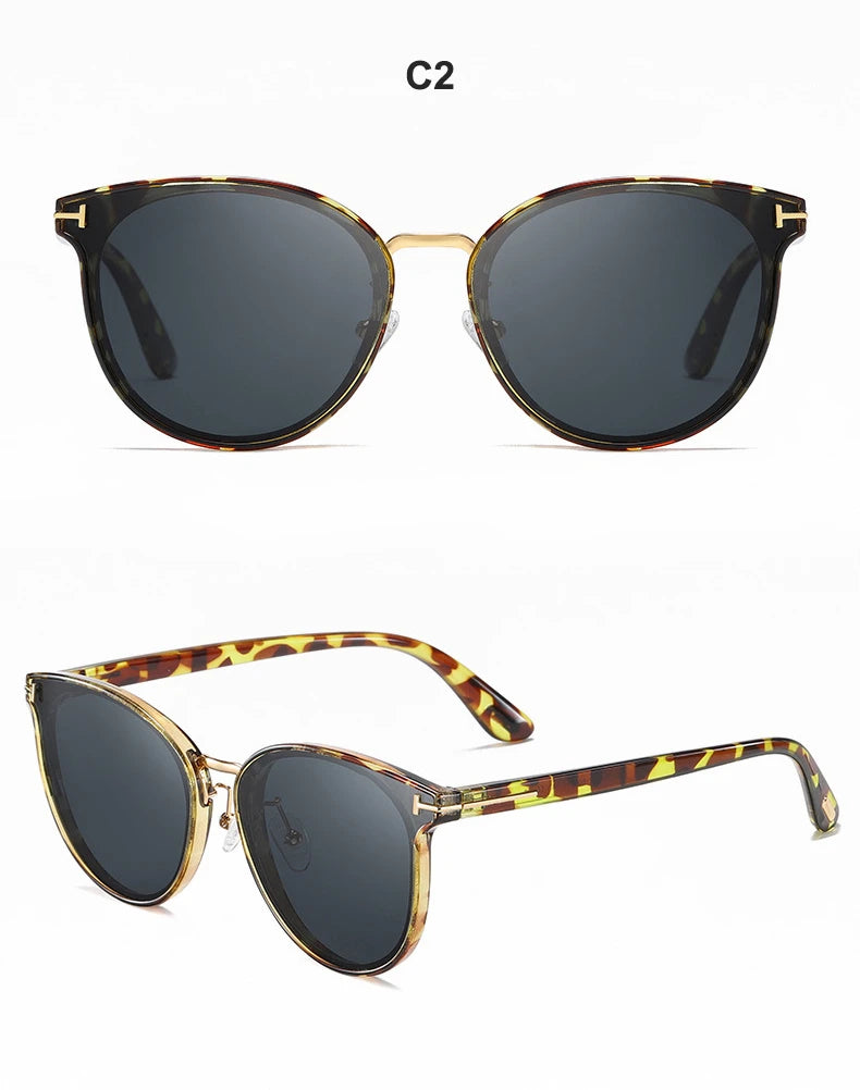 HBK Retro Polarized Sunglasses Woman Cat Eye Fashion Polar Sun Glasses Luxury Ladies Brand Ultralight Tourism Party Driving